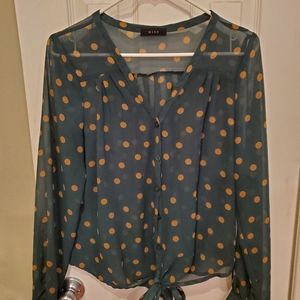 Mine Tie Front Blouse